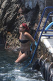 Eva Mendes in a bikini on holiday in Italy